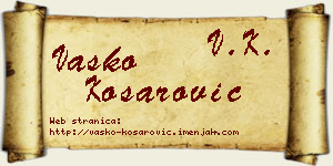 Vasko Košarović vizit kartica